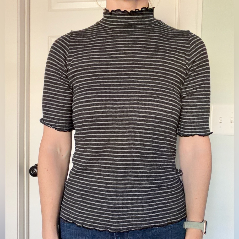 Anthropologie | t.la Striped Mockneck Top